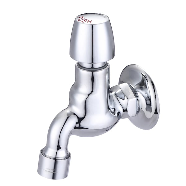 Slow-Close Wallmount Faucet in Chrome